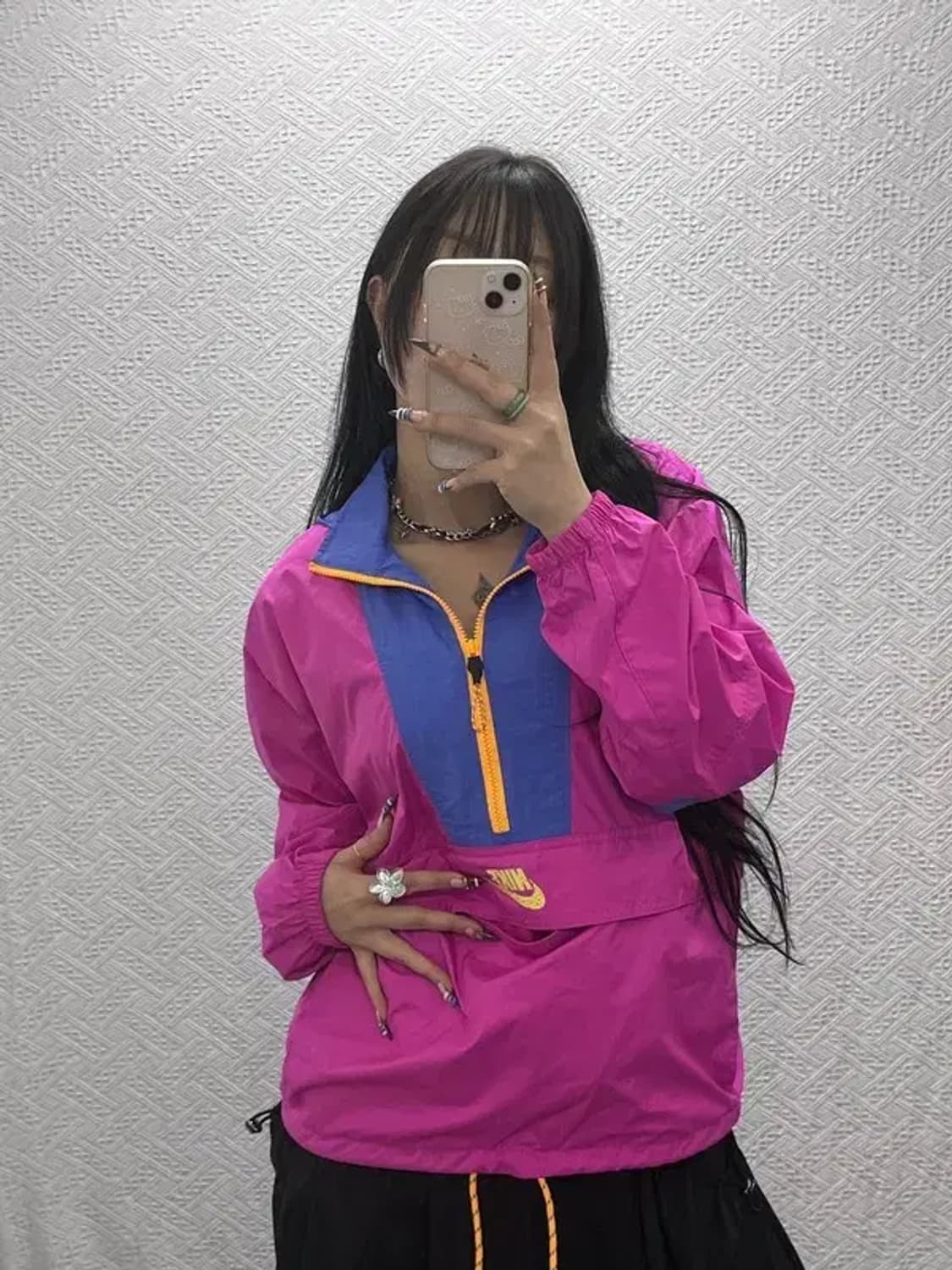 나이키 Y2K 레트로 핫핑크 바람막이 아노락 M C07803 상품이미지2