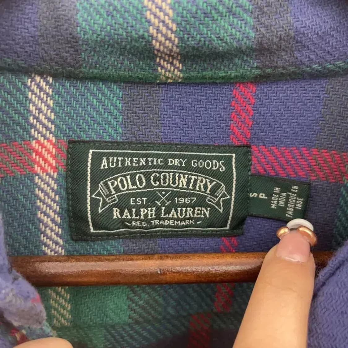 폴로 랄프로렌 레트로 컨트리 플란넬 체크 셔츠 S C07813 상품이미지5