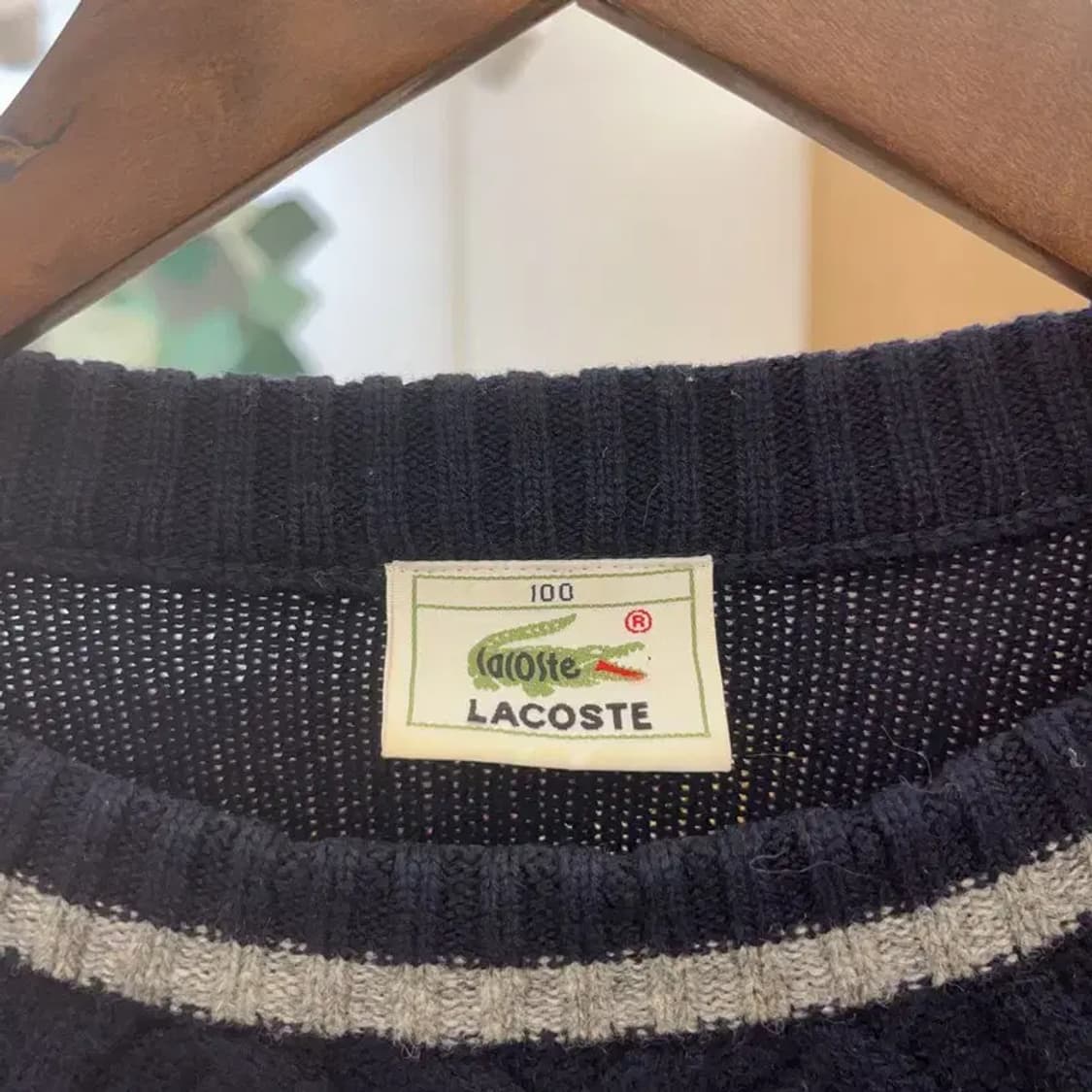 라코스테 올드스쿨 캐주얼 케이블 꽈배기 니트 100 C07816 상품이미지5