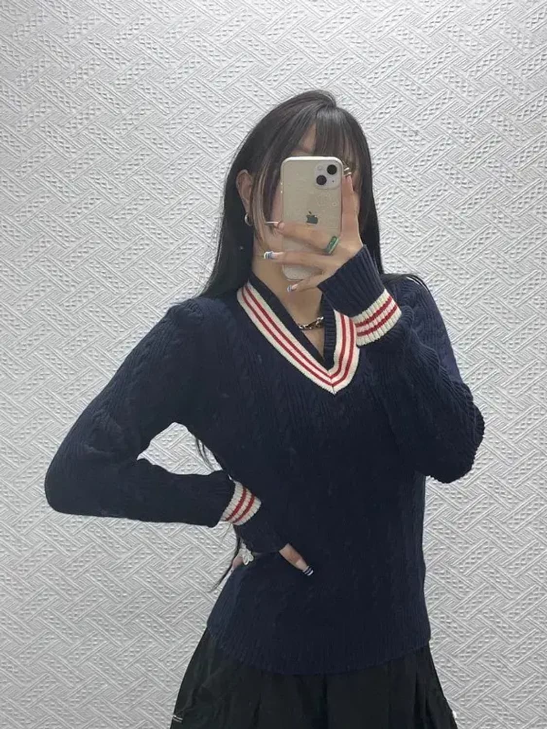 유니클로 이네스 드 라 프라상쥬 꽈배기 꽈배기 니트 85 C07818 상품이미지2