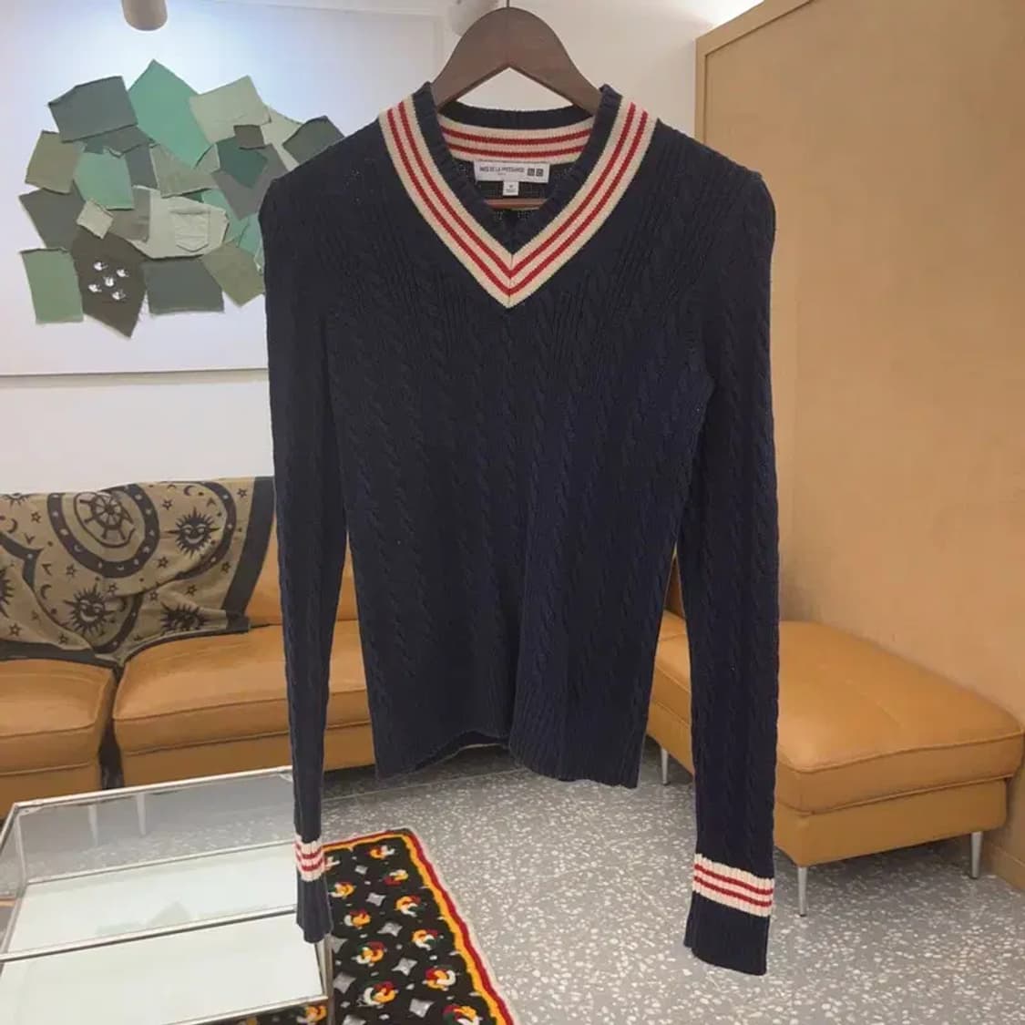 유니클로 이네스 드 라 프라상쥬 꽈배기 꽈배기 니트 85 C07818 상품이미지3