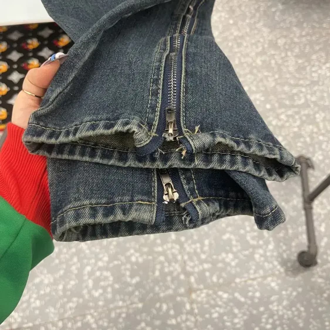 빈티지 Y2K 올드스쿨 빈티지 워싱 데님 카고팬츠 M C07835 상품이미지5