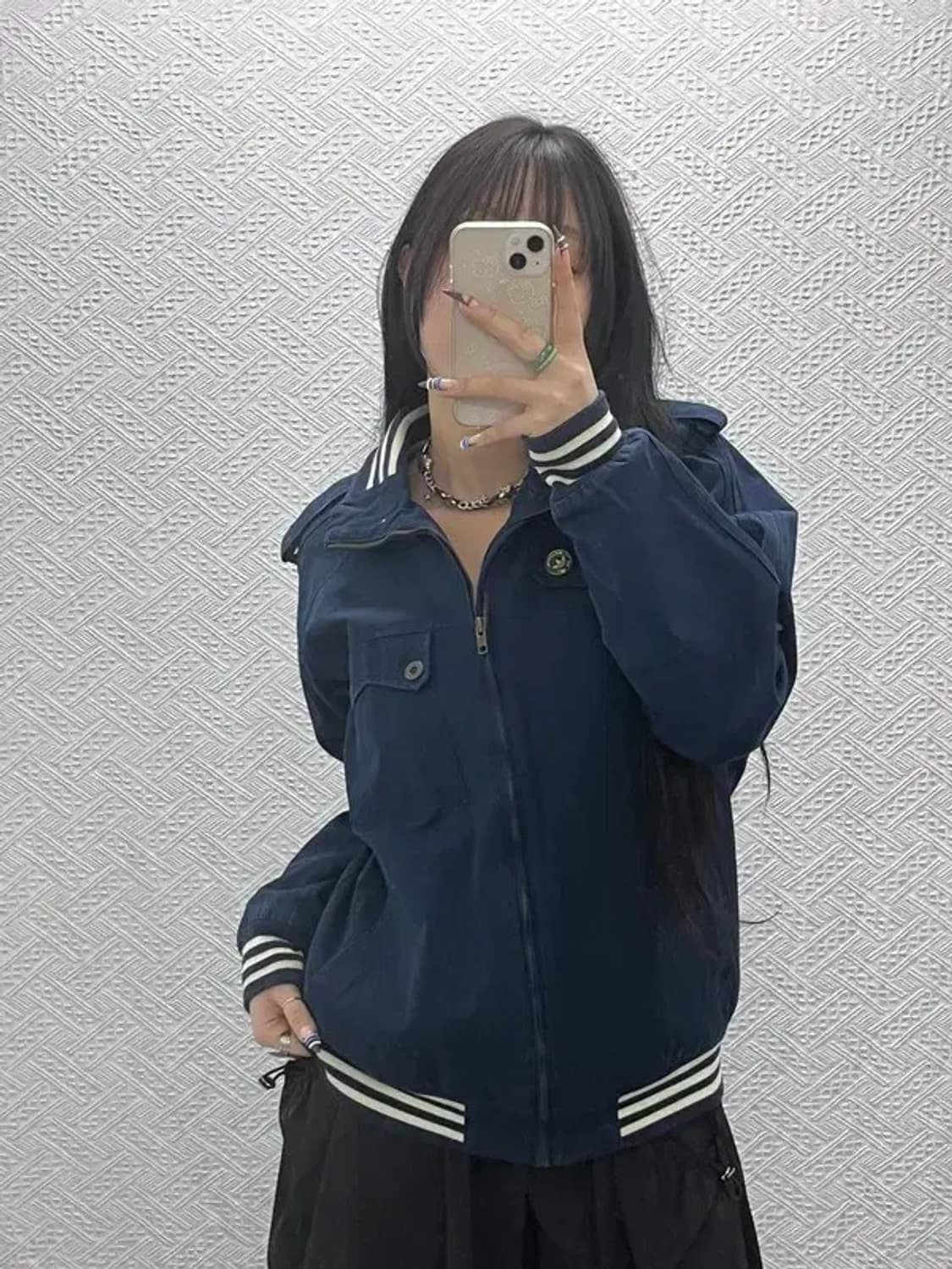 아디다스 흑탭 올드스쿨 레트로 프레피 블루종 자켓 105 C07807 상품이미지2