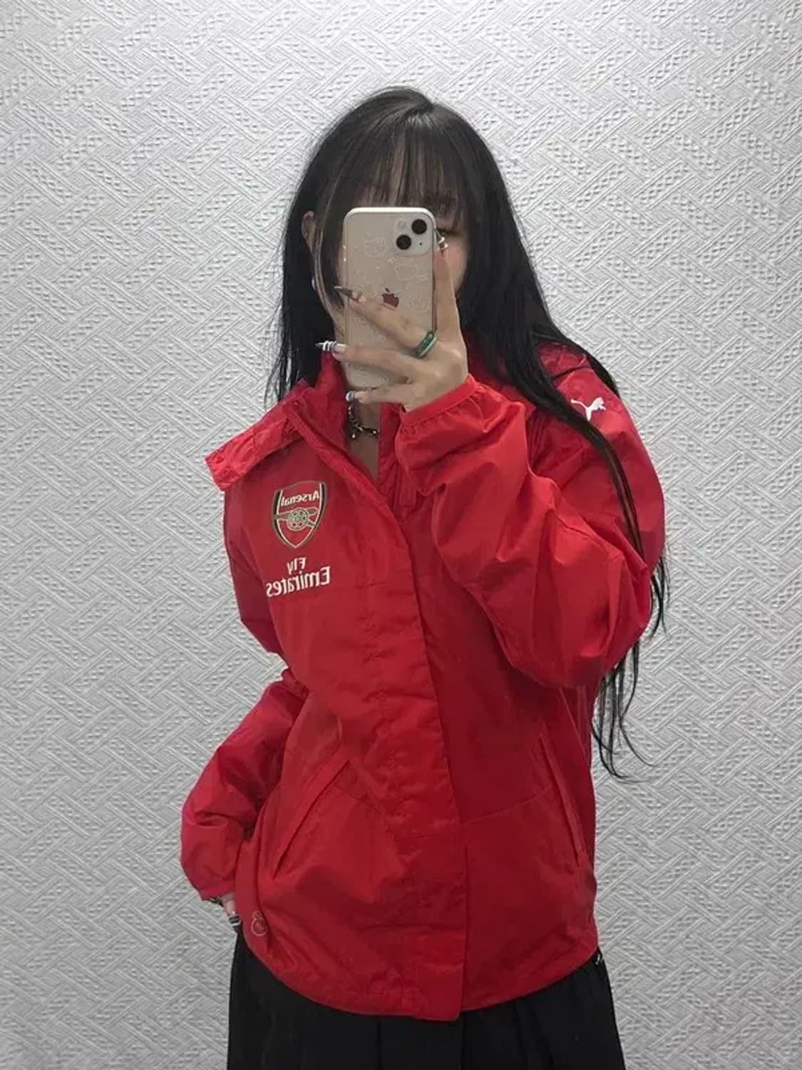 푸마 올드스쿨 아스날 오버핏 축구 바람막이 자켓 M C07824 상품이미지1