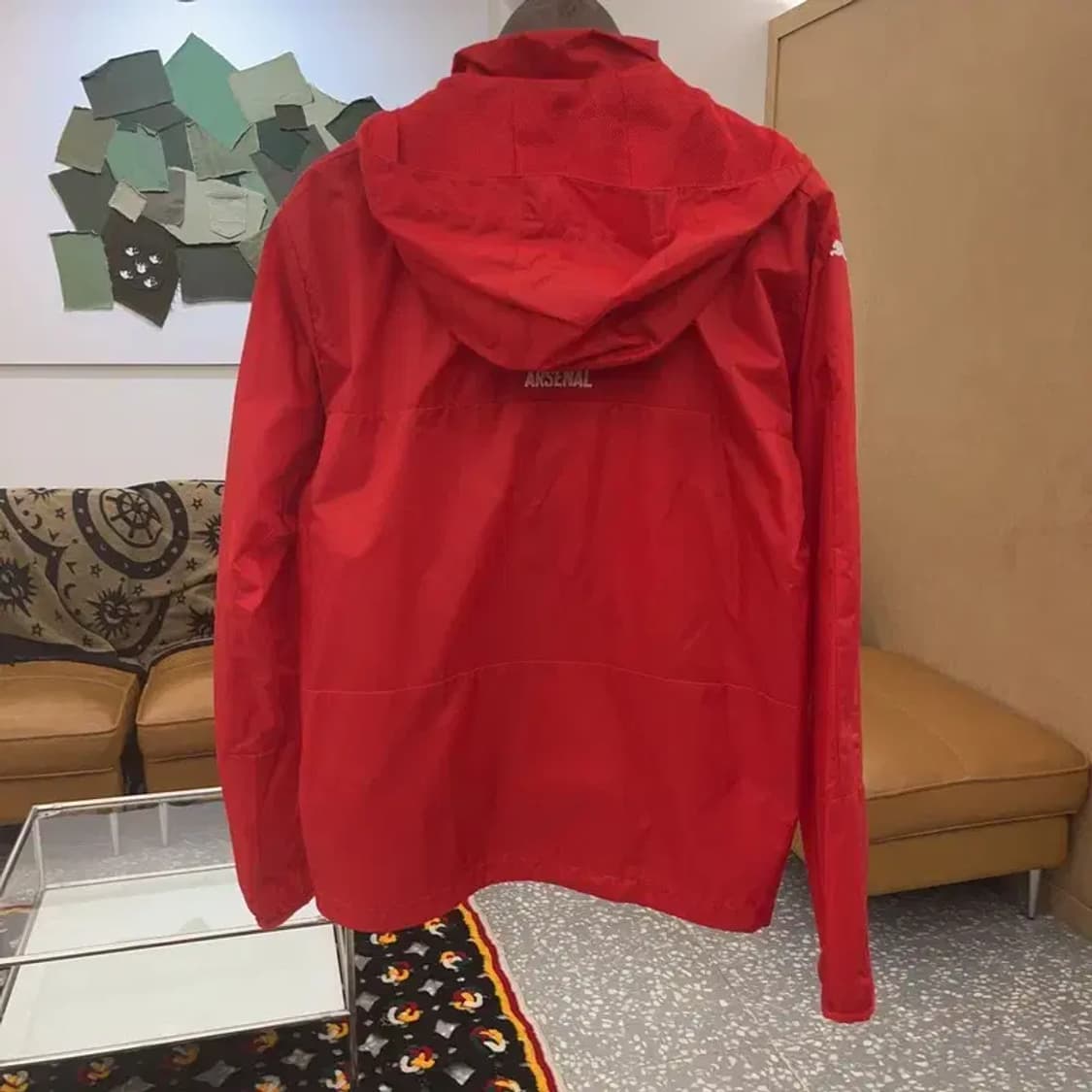 푸마 올드스쿨 아스날 오버핏 축구 바람막이 자켓 M C07824 상품이미지4