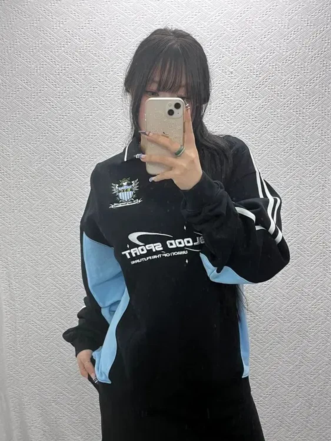 배드블러드 블록코어 싸커 캠프 키치 패널 맨투맨 M C07838 상품이미지2