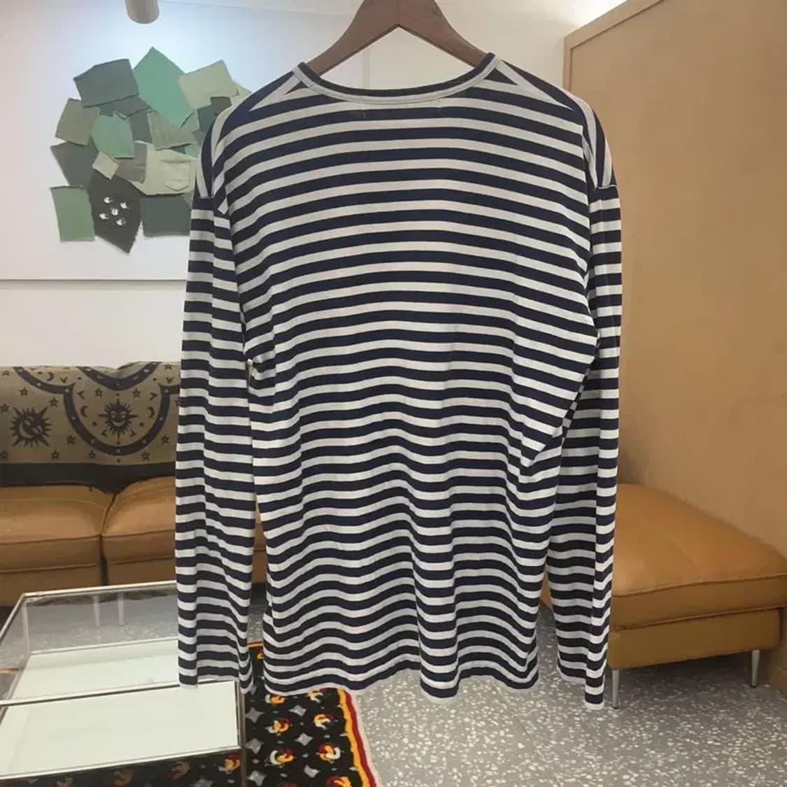 꼼데가르송 하트패치 키치무드 스트라이프 롱슬리브 XXL C07839 상품이미지4