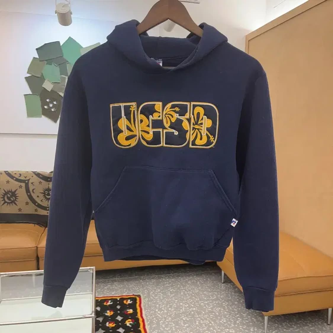 러셀 어센틱 UCSD 올드스쿨 키치 약기모 숏 후드티 XS C07850 상품이미지3