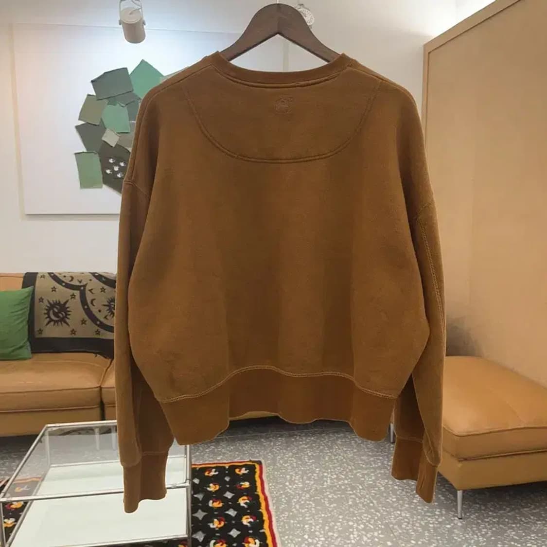 앤더슨벨 모던 캐주얼 폭닥브라운 빅로고 기모 맨투맨 L C07842 상품이미지4