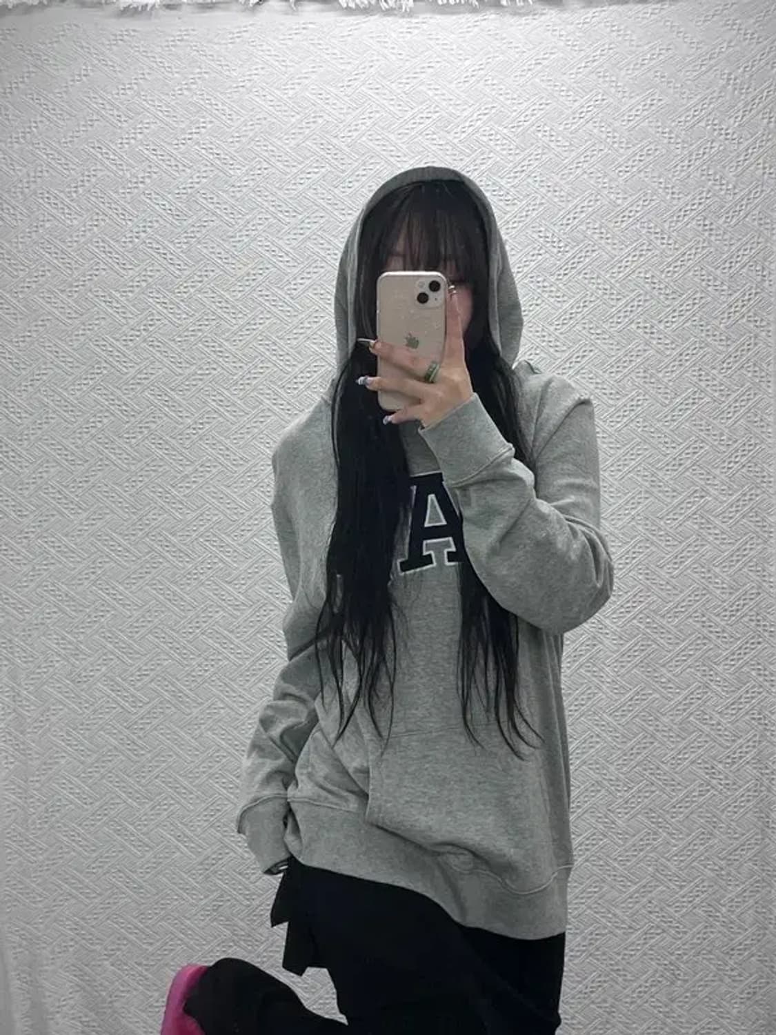 갭 GAP 올드스쿨 빈티지 빅로고 여리 후드티 L C07848 상품이미지2