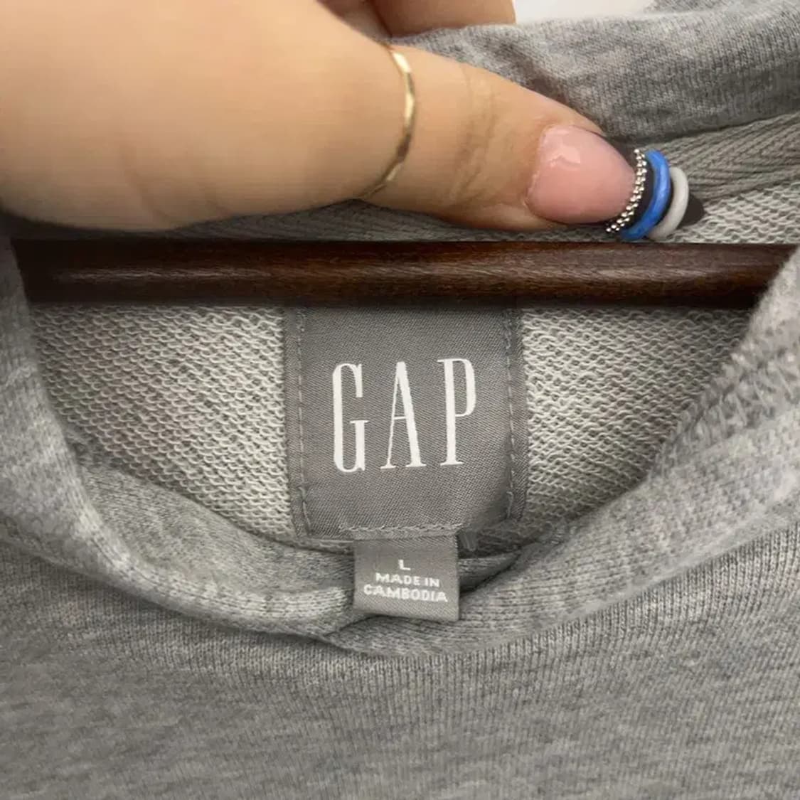 갭 GAP 올드스쿨 빈티지 빅로고 여리 후드티 L C07848 상품이미지5