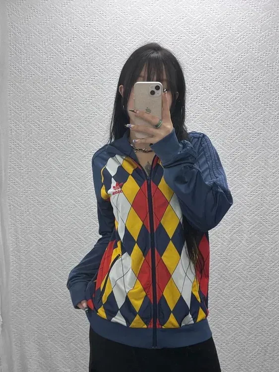 아디다스 희귀 키치 다이아몬드 아가일 져지 집업 105 C07864 상품이미지1