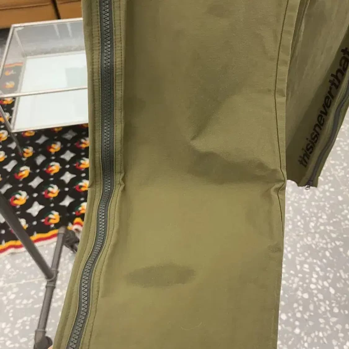 디스이즈네버댓 스트릿 힙합 사이드지퍼 말차카키 트랙팬츠 M C07876 상품이미지5