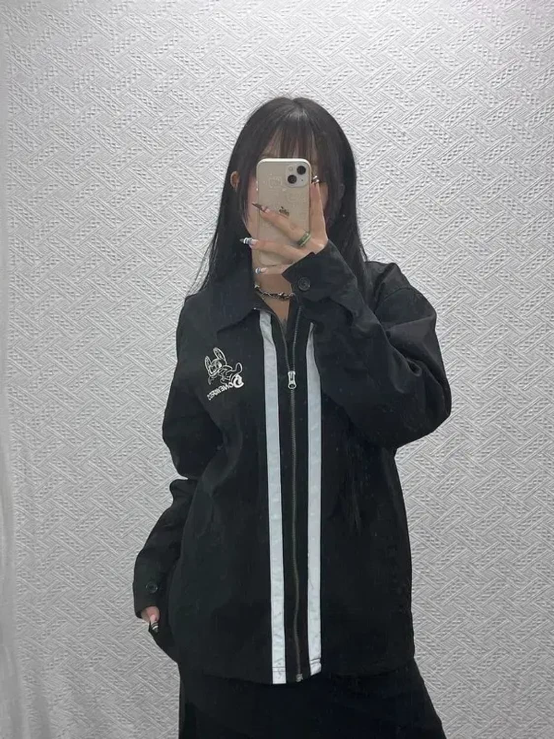 스투시X네이버후드 희귀 키치 리플렉티브 자켓 L C07860 상품이미지1