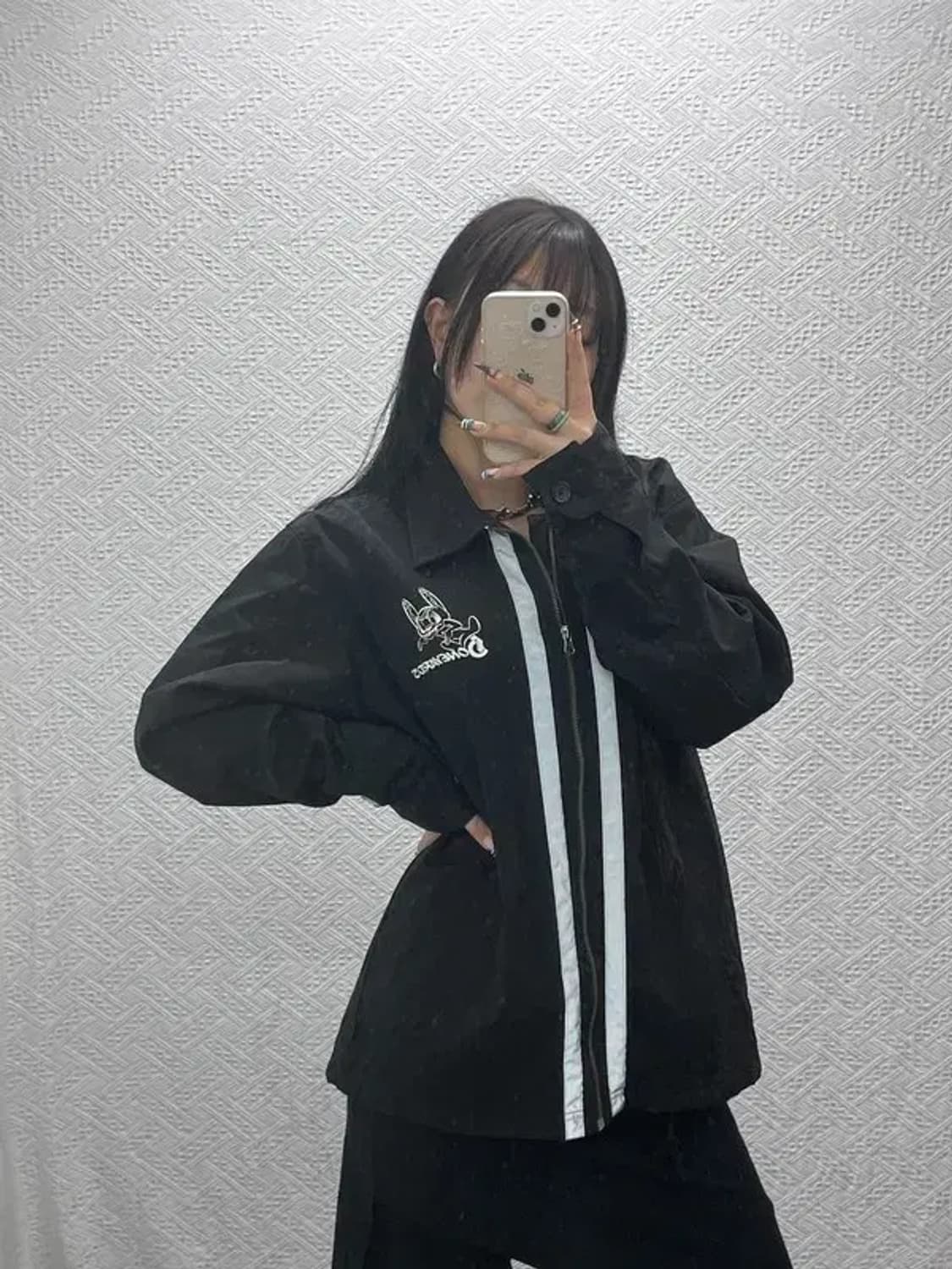 스투시X네이버후드 희귀 키치 리플렉티브 자켓 L C07860 상품이미지2