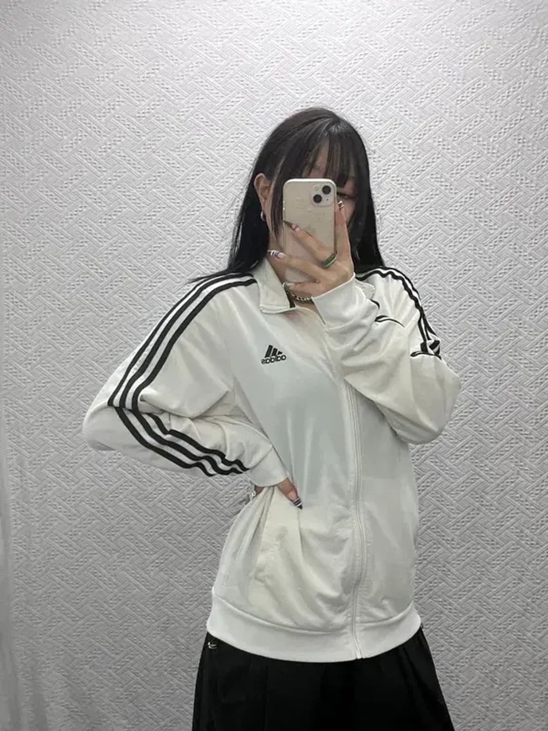 아디다스 삼선로고 화이트 트랙탑 져지 집업 100 C06221 상품이미지2