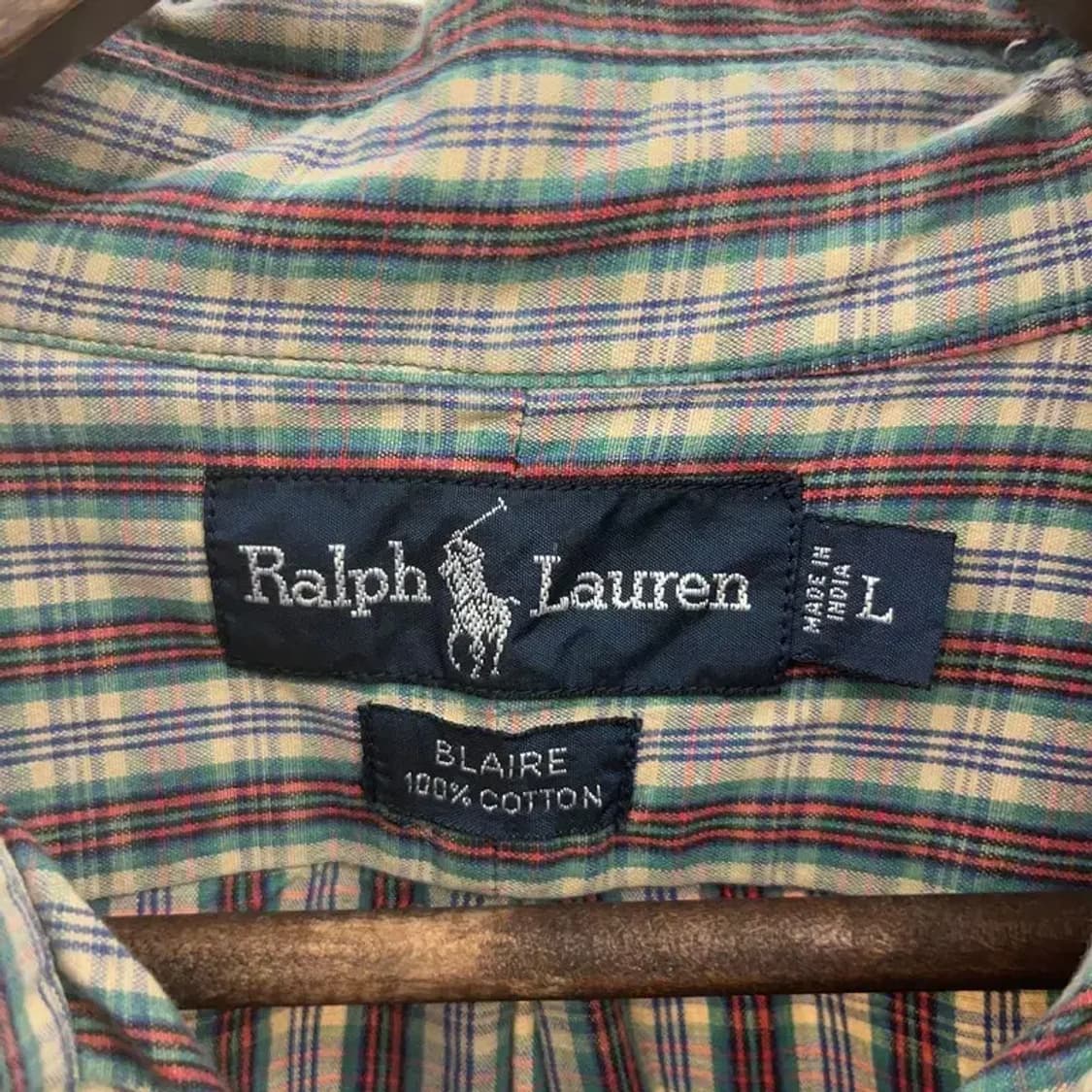 폴로 랄프로렌 빈티지 컨트리 플레이드 체크 셔츠 L C07885 상품이미지5