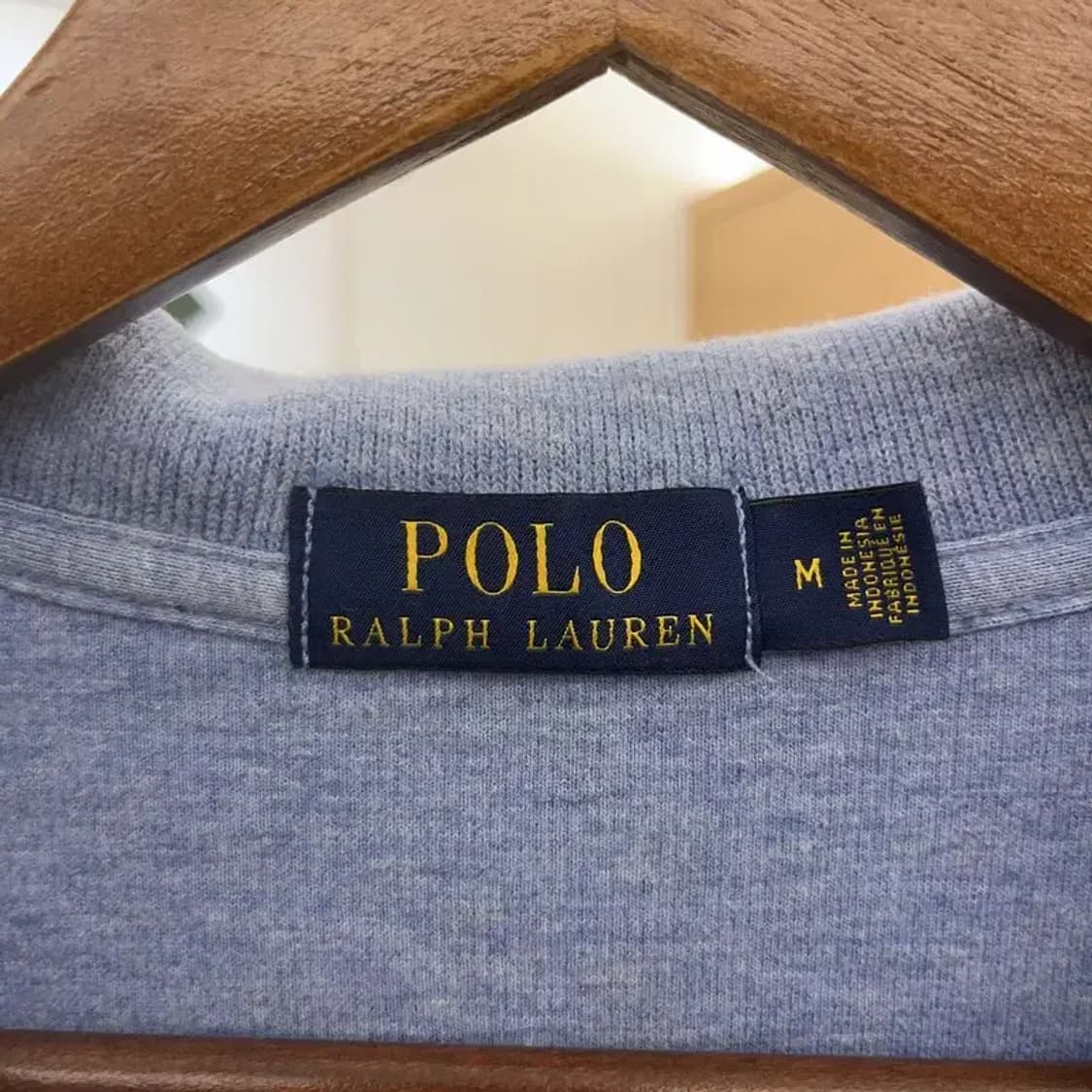 폴로 랄프로렌 빈티지 스모크 블루 반집업 카라 니트 M C07900 상품이미지5
