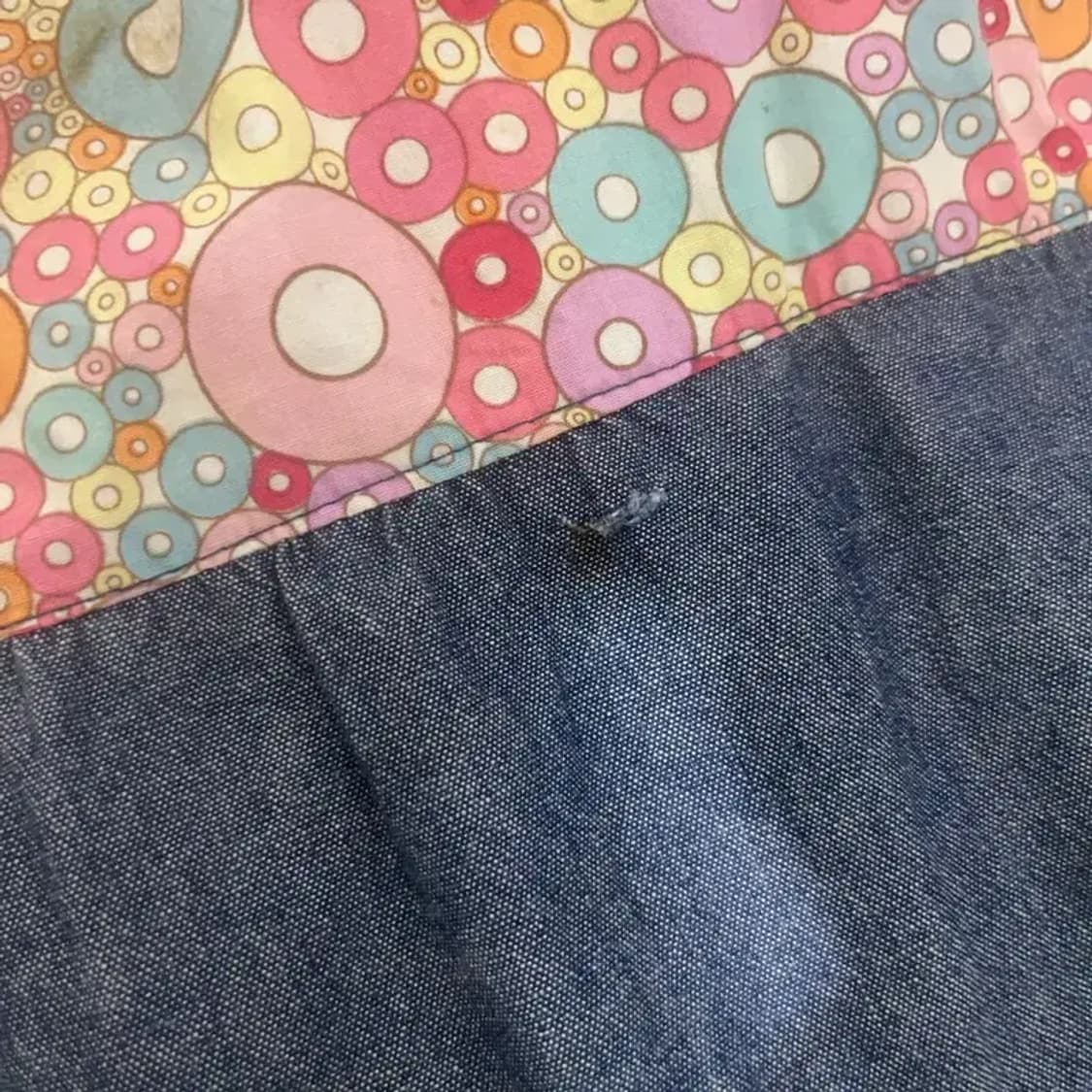 빈티지 모리걸 보헤미안 플라워 패치워크 롱스커트 26인치 C07904 상품이미지7