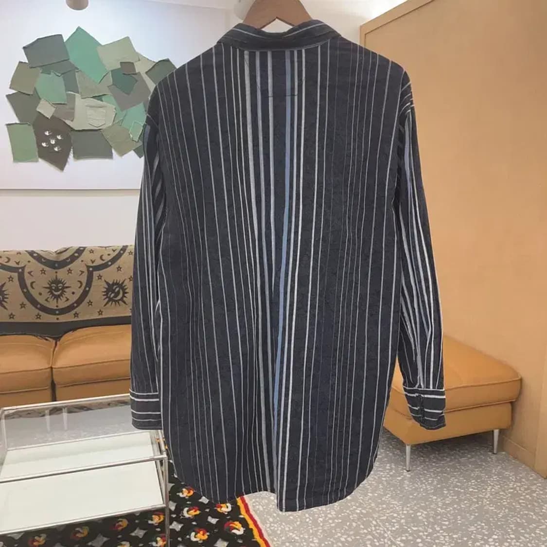 할리 데이비슨 올드스쿨 스트릿 페이즐리 스트라이프 셔츠 L C07886 상품이미지4