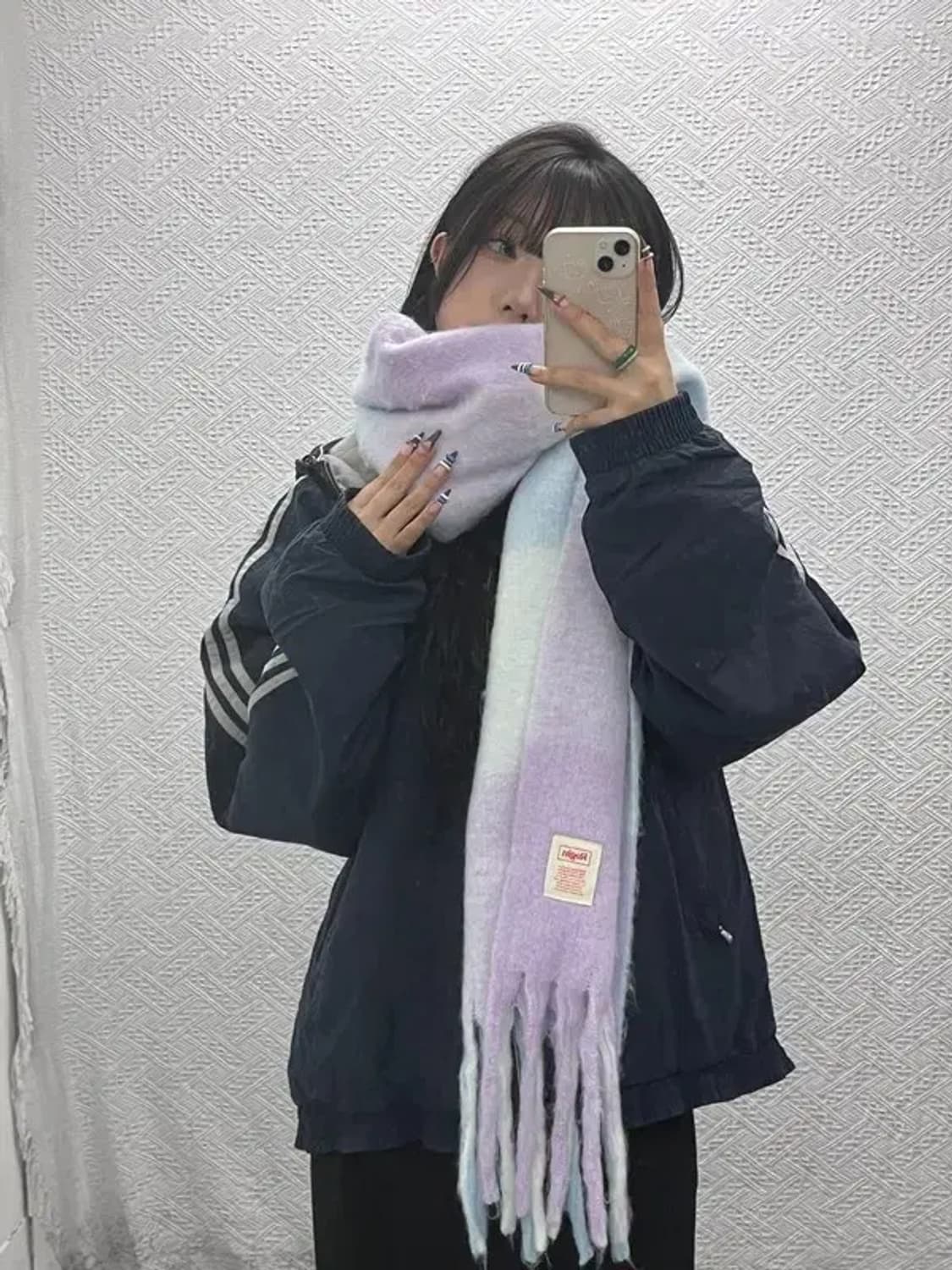 로긴 빈티지 폭닥 코튼캔디 모헤어 목도리 C07915 상품이미지1