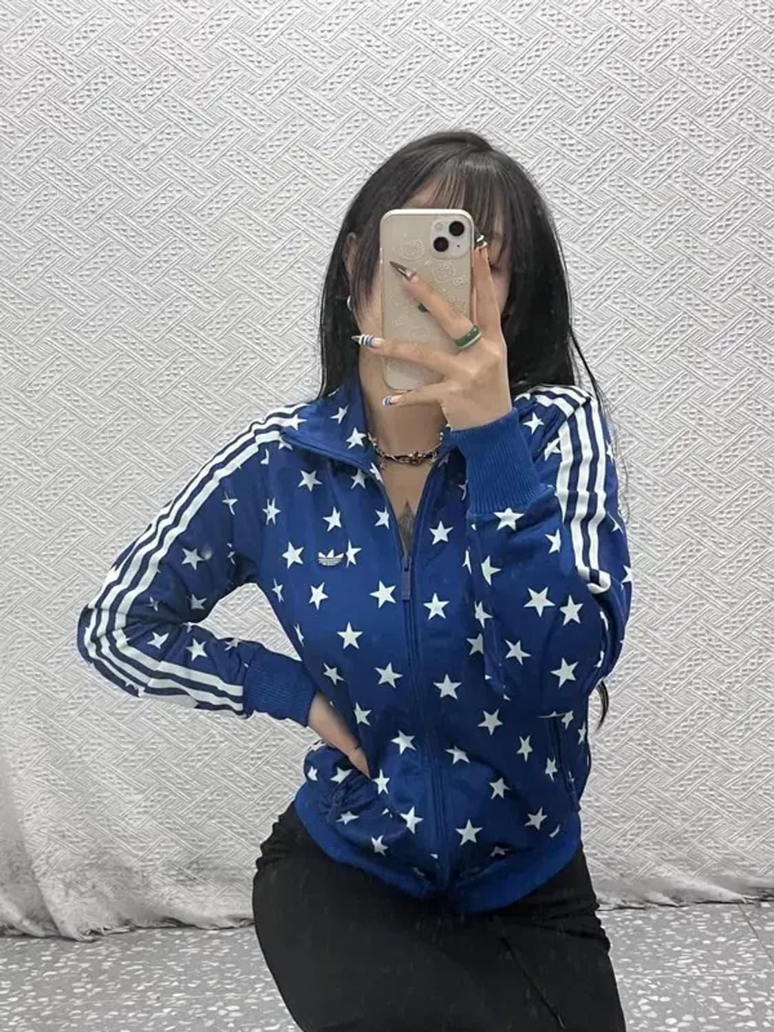 아디다스 희귀 Y2K 제레미스캇 별패턴 져지 집업 100 C07897 상품이미지1