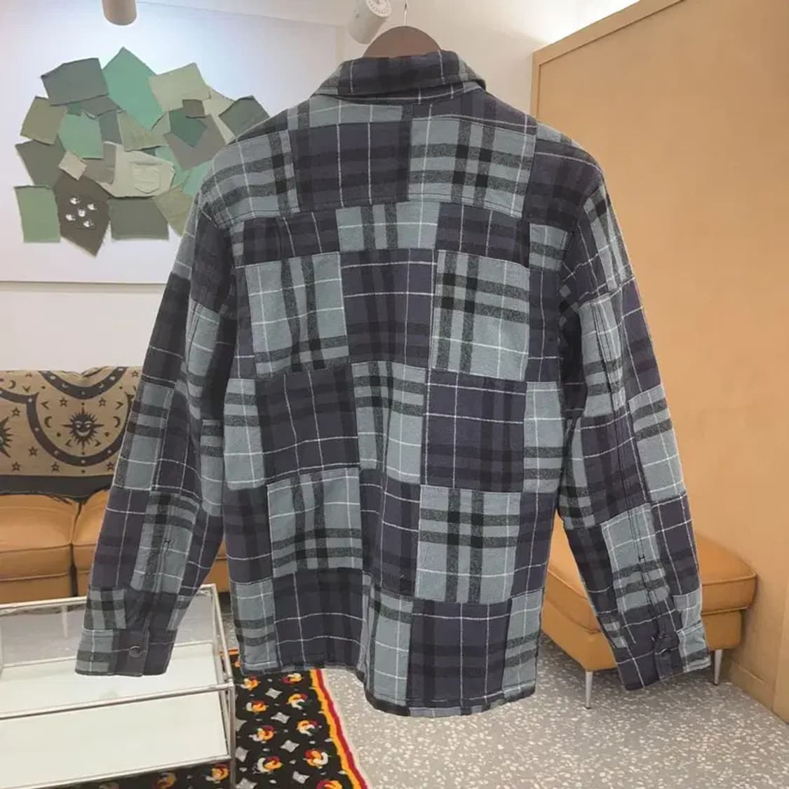 오베이 올드스쿨 스트릿 유니크 격자 체크 자켓 M C07903 상품이미지4