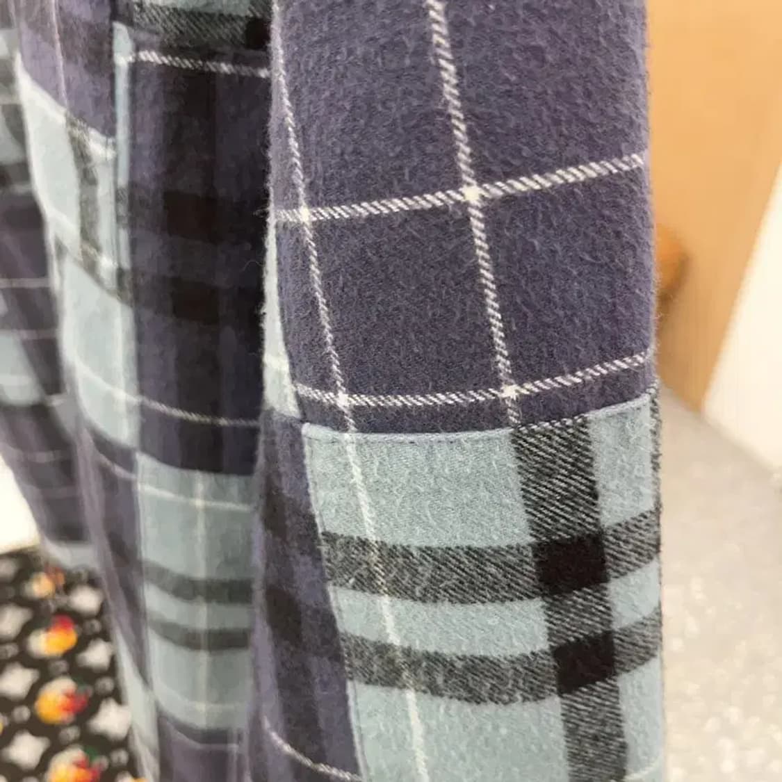 오베이 올드스쿨 스트릿 유니크 격자 체크 자켓 M C07903 상품이미지8