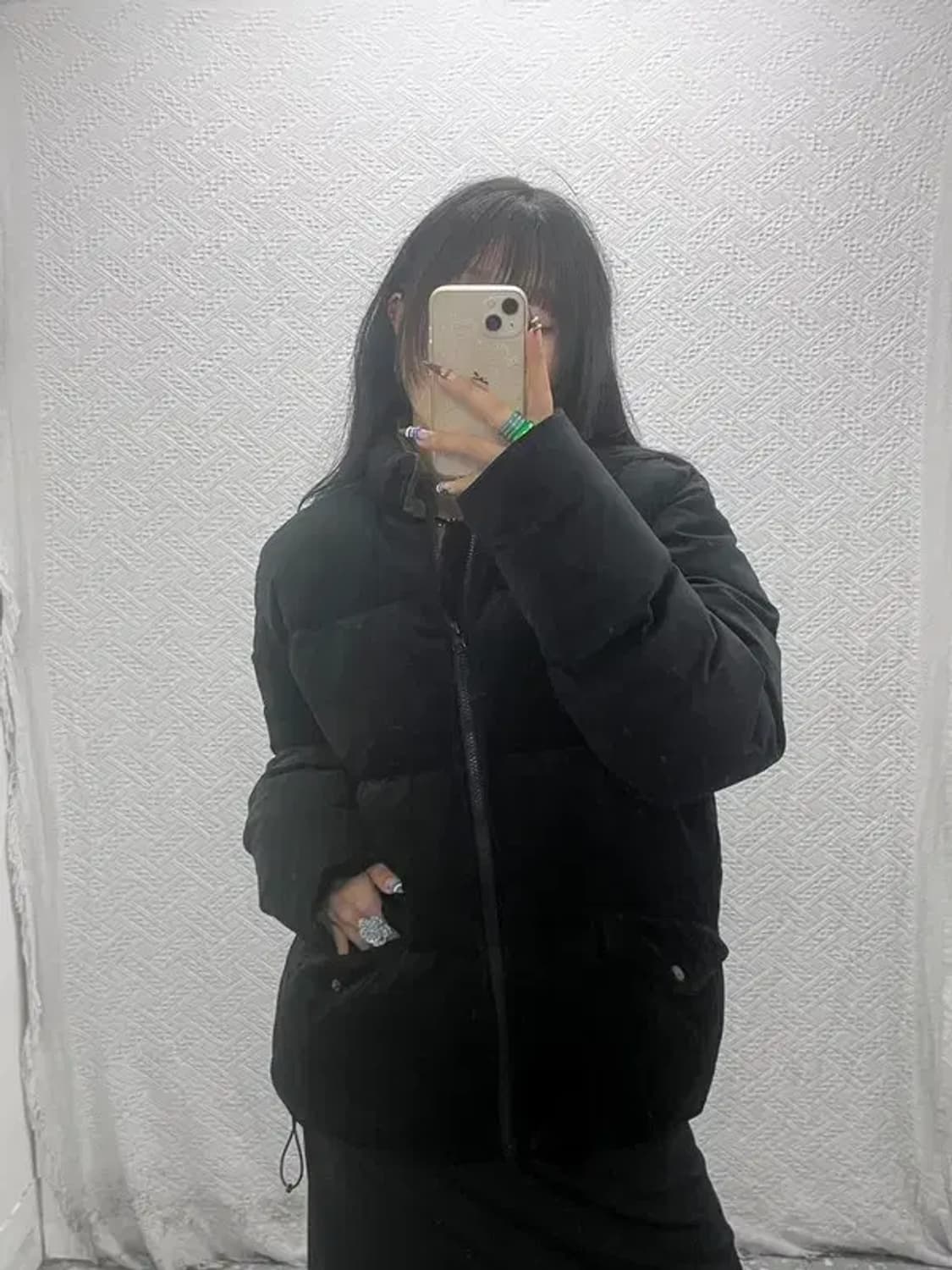 프리즘웍스 빈티지 모던시크 벨벳 패딩 L C07920 상품이미지2