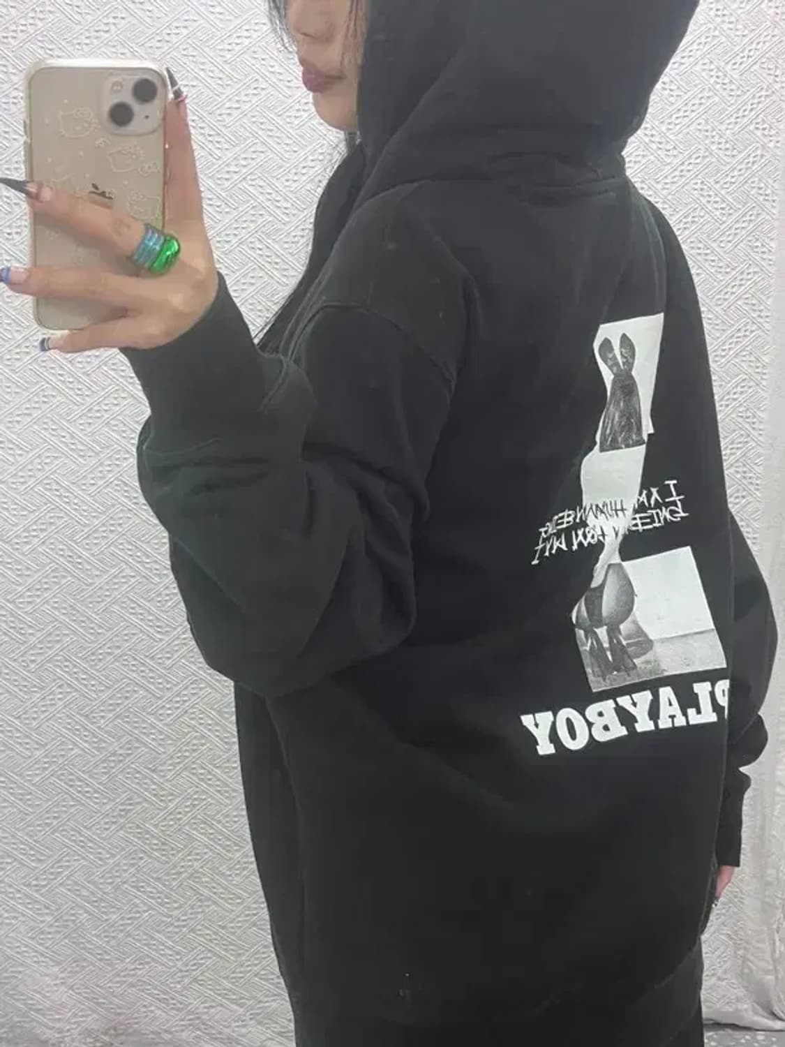 아임낫어휴먼비잉X플레이보이 올드스쿨 키치 후드집업 L C07921 상품이미지2