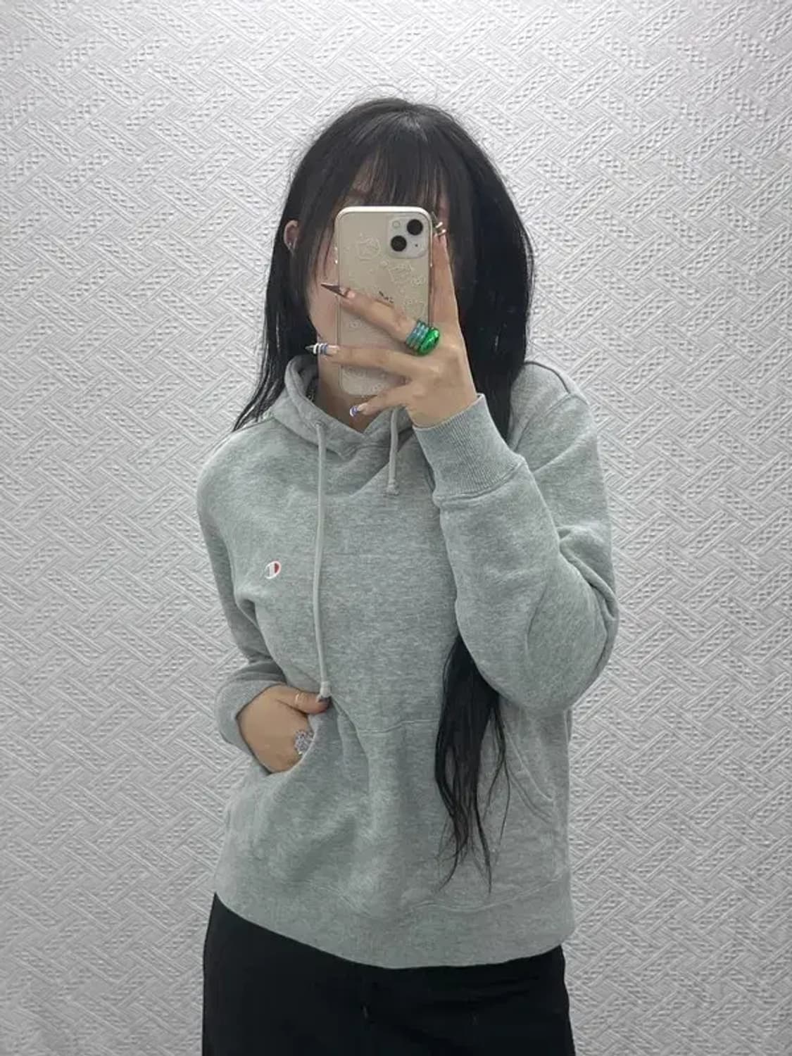 챔피온 올드스쿨 빈티지 스몰로고 후드티 L C07922 상품이미지1