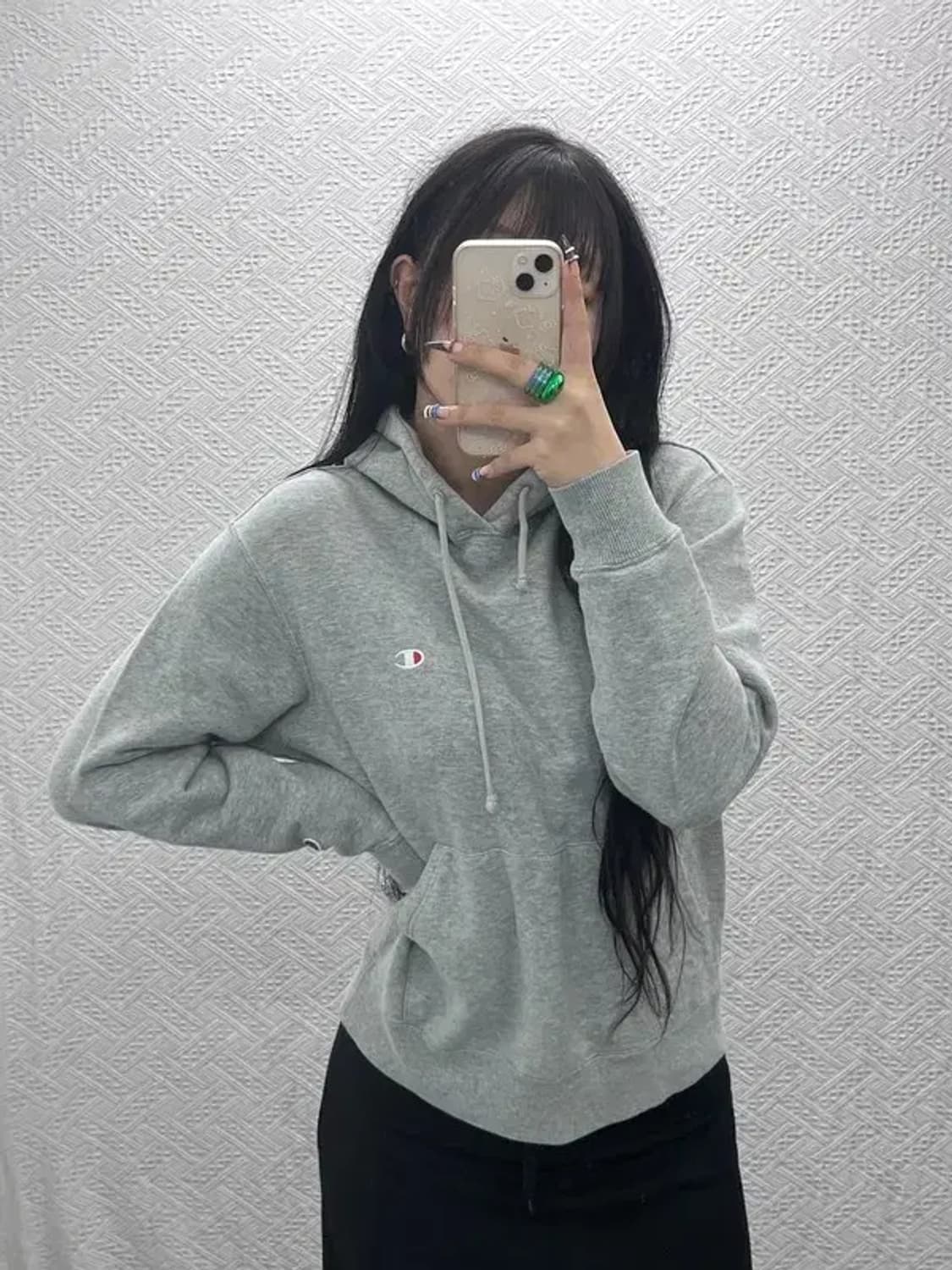 챔피온 올드스쿨 빈티지 스몰로고 후드티 L C07922 상품이미지2