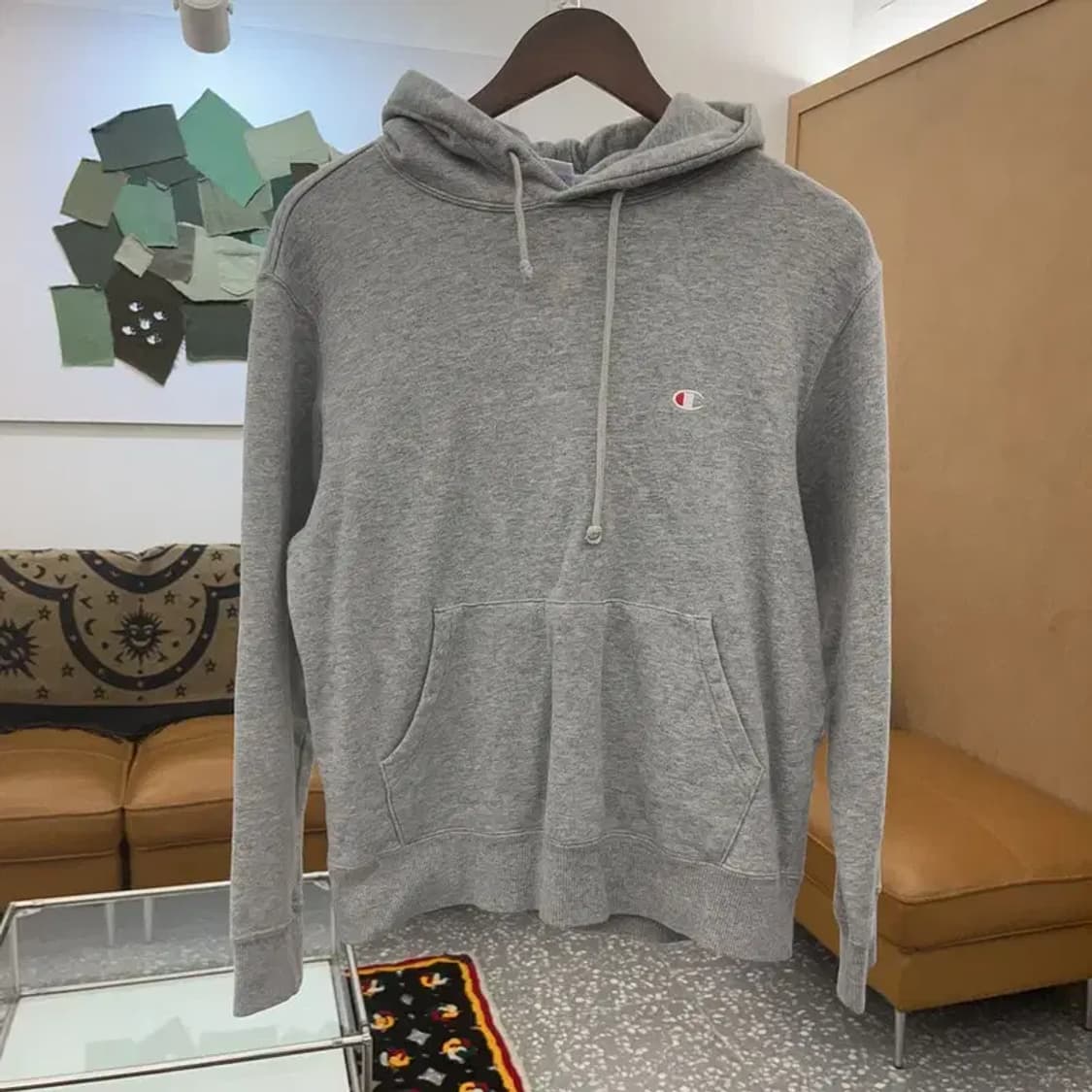 챔피온 올드스쿨 빈티지 스몰로고 후드티 L C07922 상품이미지3