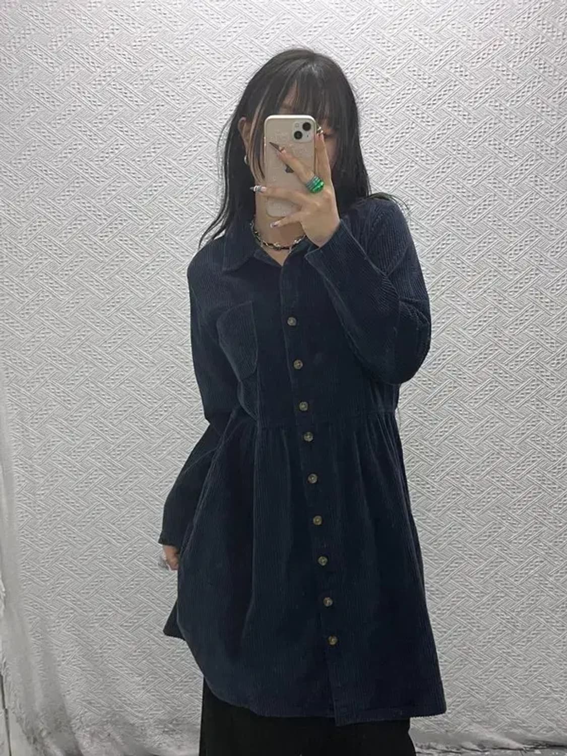 엘엘빈 모리걸 폭닥 코듀로이 골덴 미디 원피스 95 C07924 상품이미지1