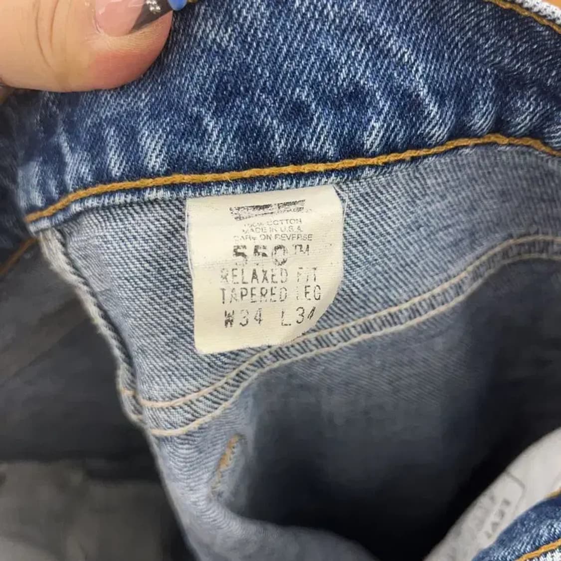 리바이스550 올드스쿨 캐주얼 빈티지 데님팬츠 34인치 C07953 상품이미지6