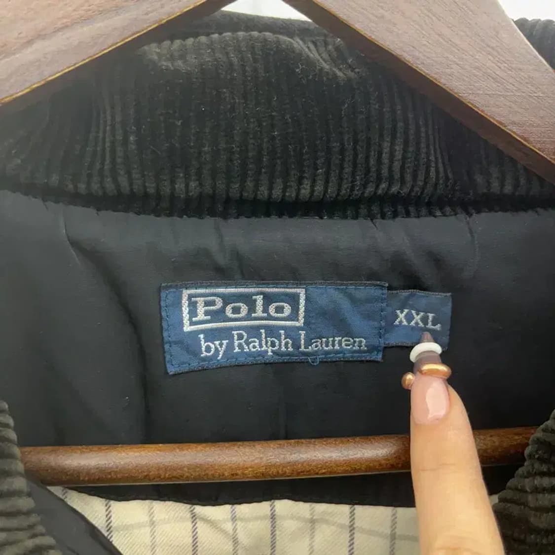 폴로 랄프로렌 모던 캐주얼 빈티지 코듀로이 카라 패딩 XXL C07925 상품이미지5