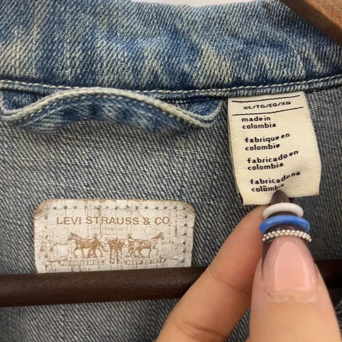 리바이스 올드스쿨 빈티지 워싱 데님 자켓 XL C07937 상품이미지5