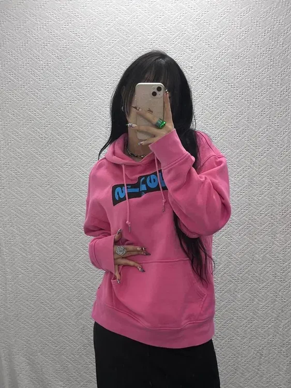 리바이스 올드스쿨 Y2K 00's 핫핑크 후드티 M C07944 상품이미지2