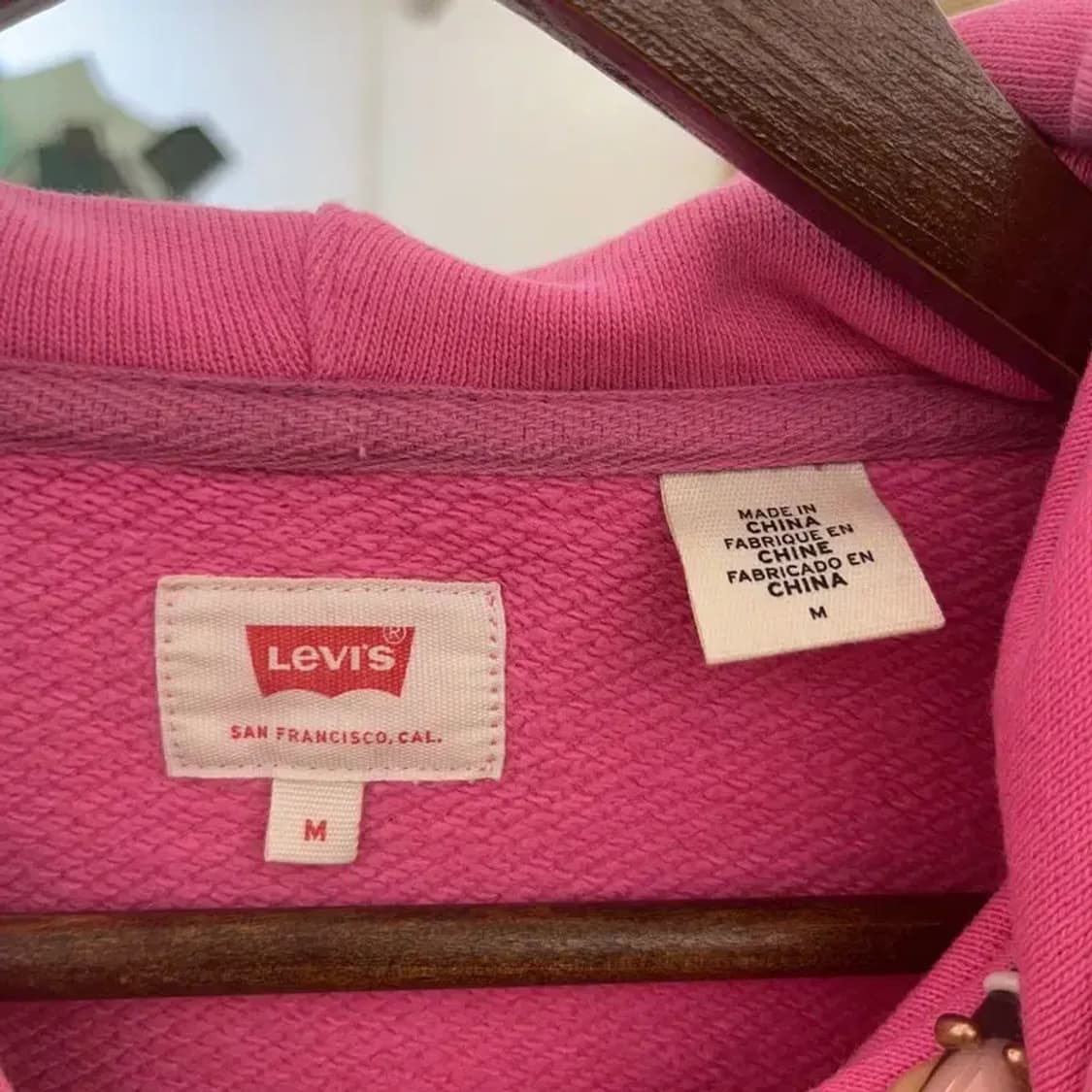 리바이스 올드스쿨 Y2K 00's 핫핑크 후드티 M C07944 상품이미지5