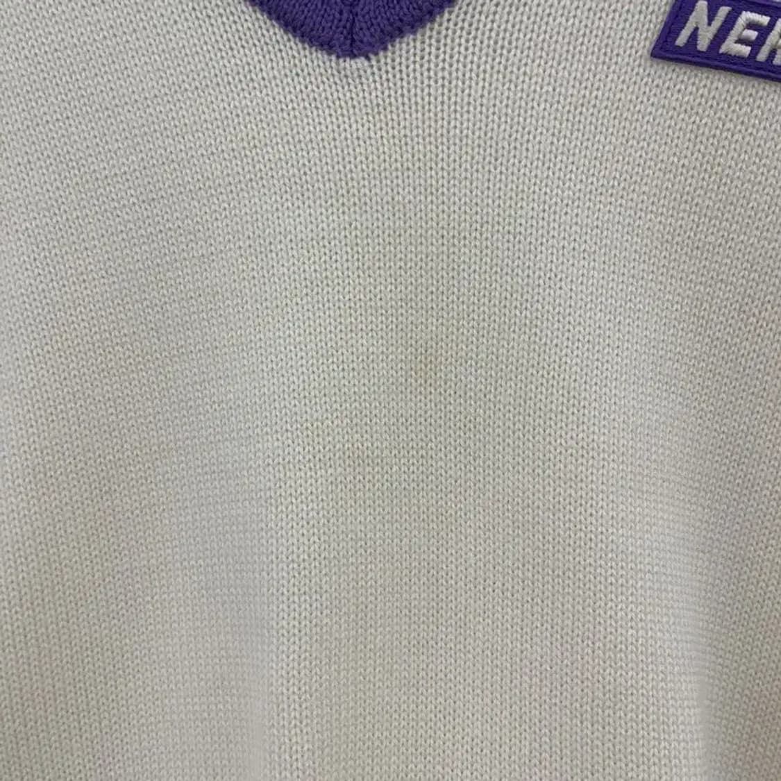 널디 올드스쿨 레트로 배색 브이넥 크림 니트 조끼 S C07958 상품이미지7