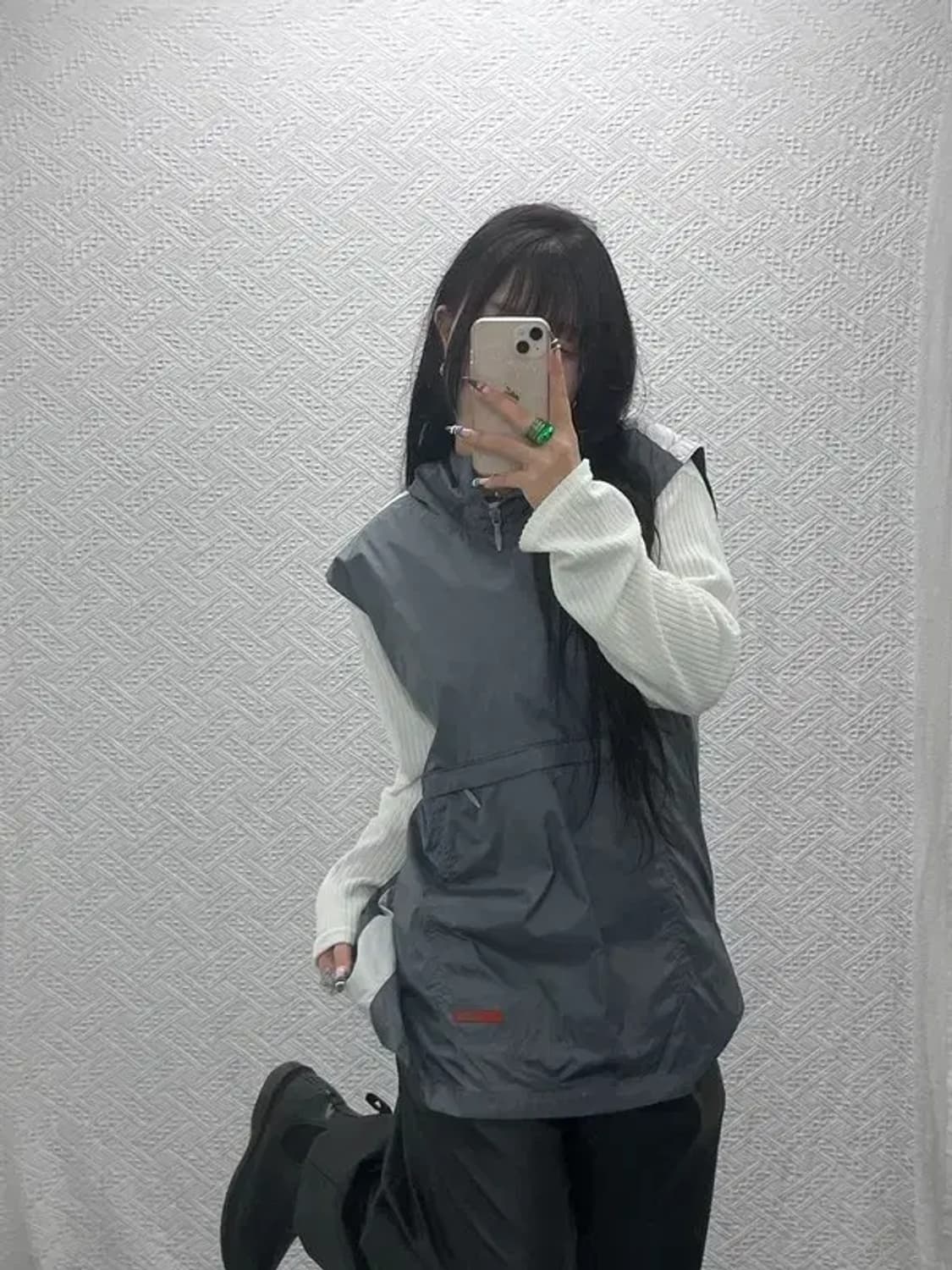 나이키 올드스쿨 레트로 아노락 바람막이 후드 조끼 105 C07961 상품이미지1