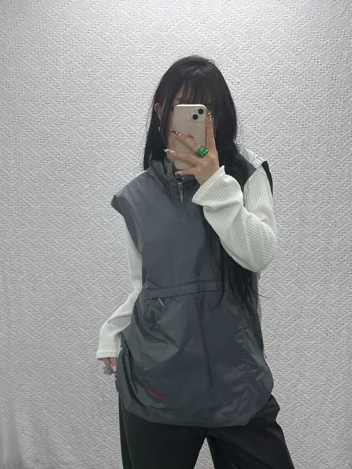 나이키 올드스쿨 레트로 아노락 바람막이 후드 조끼 105 C07961 상품이미지2