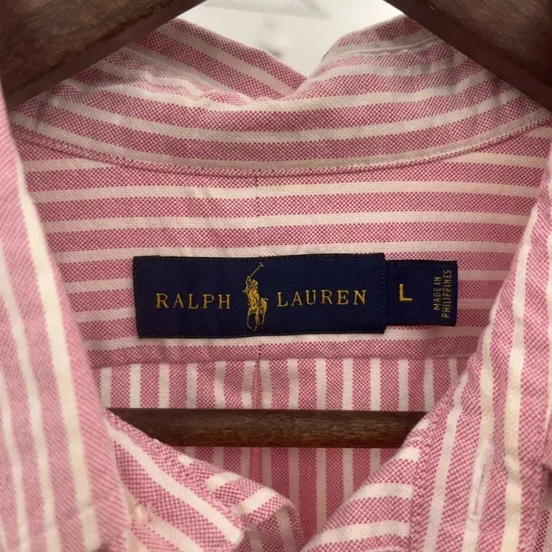 폴로 랄프로렌 레트로 키치 딸기우유 스트라이프 셔츠  L C07965 상품이미지5