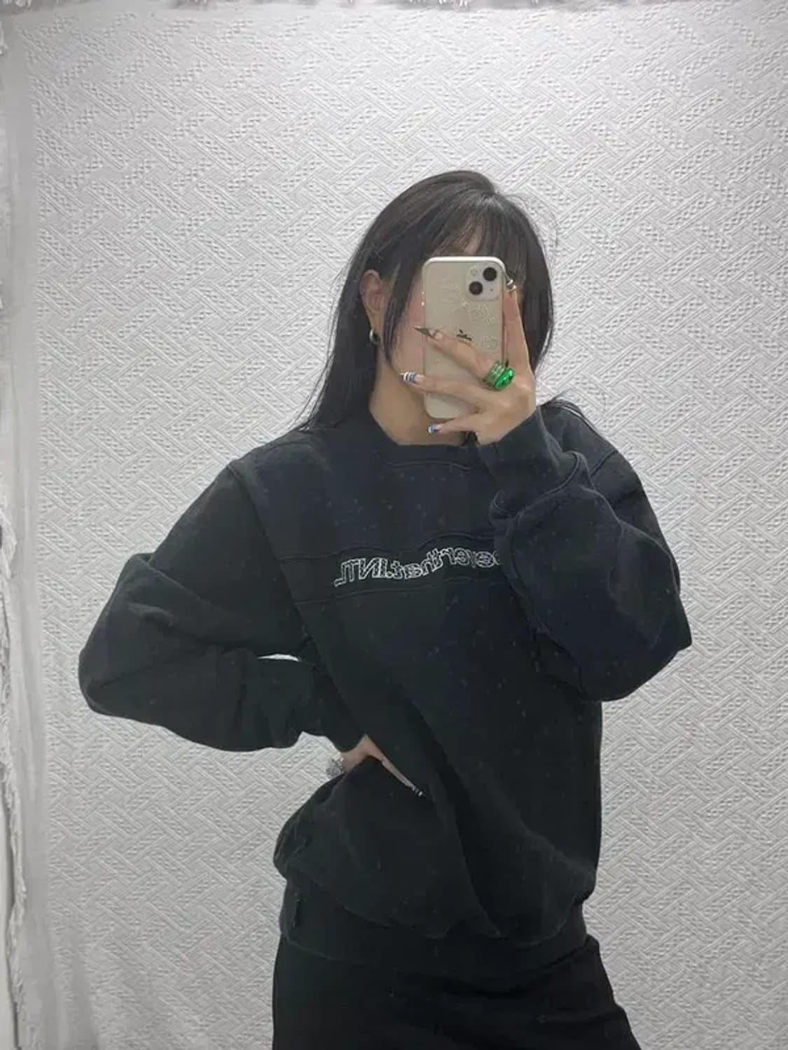 디스이즈네버댓 올드스쿨 유니크 키치 로고 기모 맨투맨 L C07971 상품이미지2