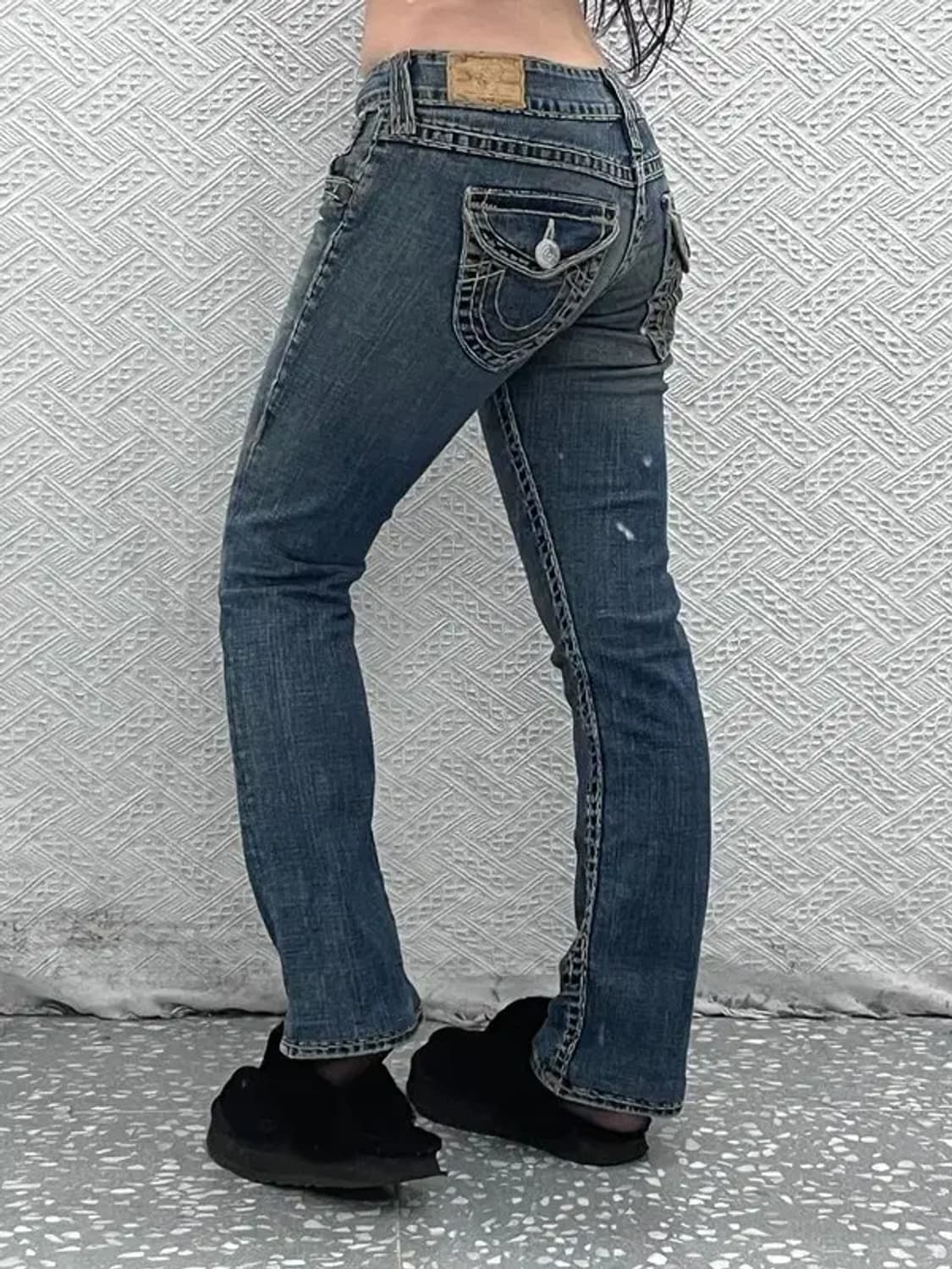 트루릴리젼 빌리슈퍼티 Y2K 로우라이즈 데님팬츠 27인치 C07978 상품이미지1