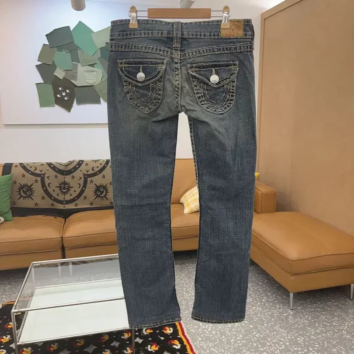 트루릴리젼 빌리슈퍼티 Y2K 로우라이즈 데님팬츠 27인치 C07978 상품이미지4