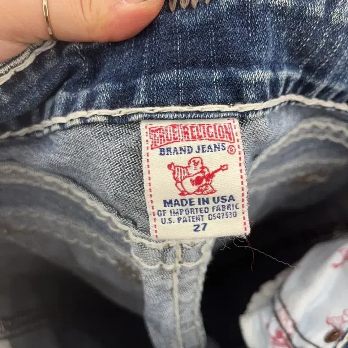 트루릴리젼 빌리슈퍼티 Y2K 로우라이즈 데님팬츠 27인치 C07978 상품이미지6