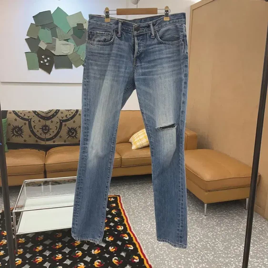 아베크롬비 빈티지 데미지 찢청 워싱 데님팬츠 30인치 C07979 상품이미지3