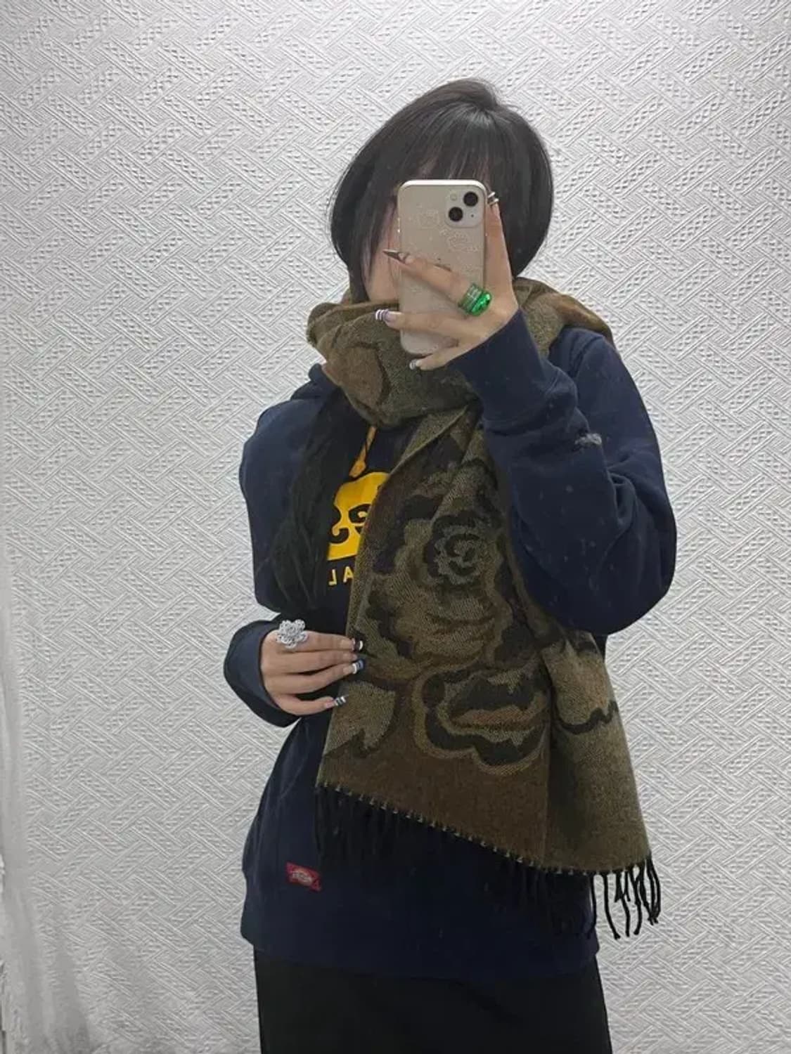 빈티지 보헤미안 히피 플라워패턴 목도리 머플러 C07992 상품이미지2