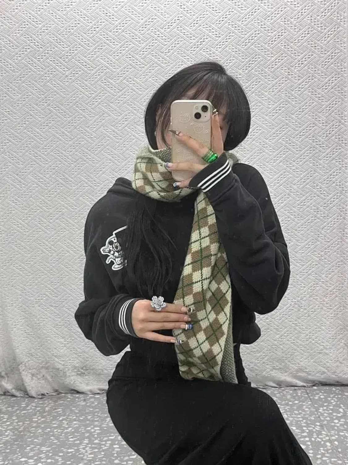 에잇세컨즈 빈티지 키치 아가일체크 목도리 F C07993 상품이미지2